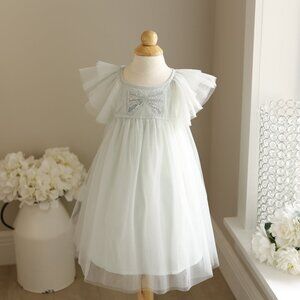 Tutu Du Monde Bebe Bowette Dress Ice Field Green Mist Party Wedding Portrait NWT